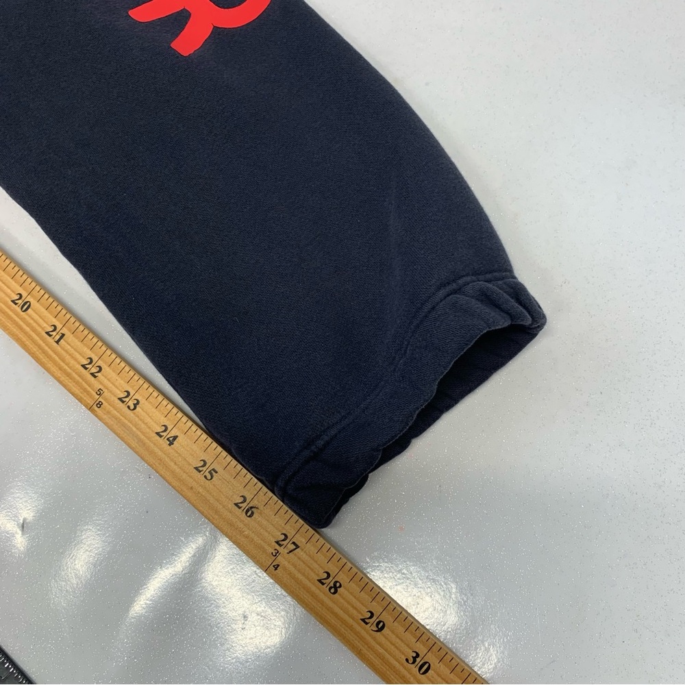 Hollister Mens Sweatpants Y2K Medium Lounge Blue Red Spell Out Pockets Casual - Picture 12 of 12